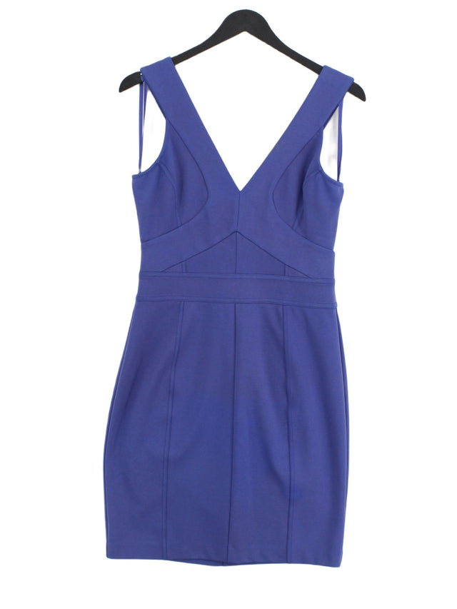Ted Baker Women's Midi Dress UK 10 Purple Polyester with Cotton, Elastane