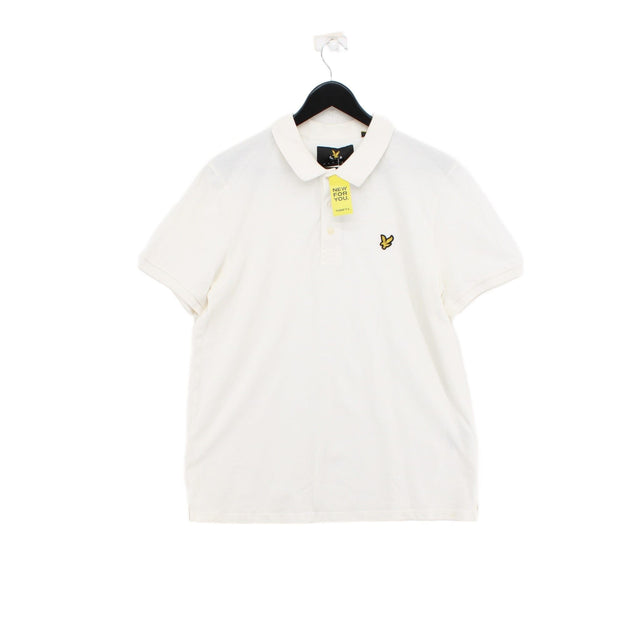 Lyle & Scott Men's Polo XL White 100% Cotton