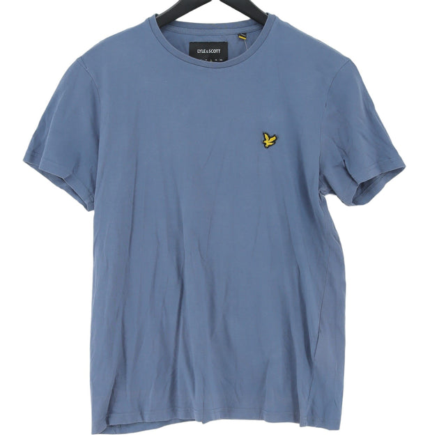Lyle & Scott Men's T-Shirt L Blue 100% Cotton