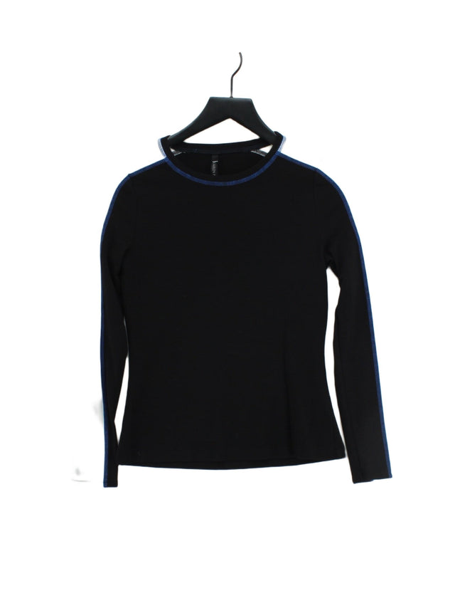 Karen Millen Women's Shirt UK 10 Black Viscose with Polyamide