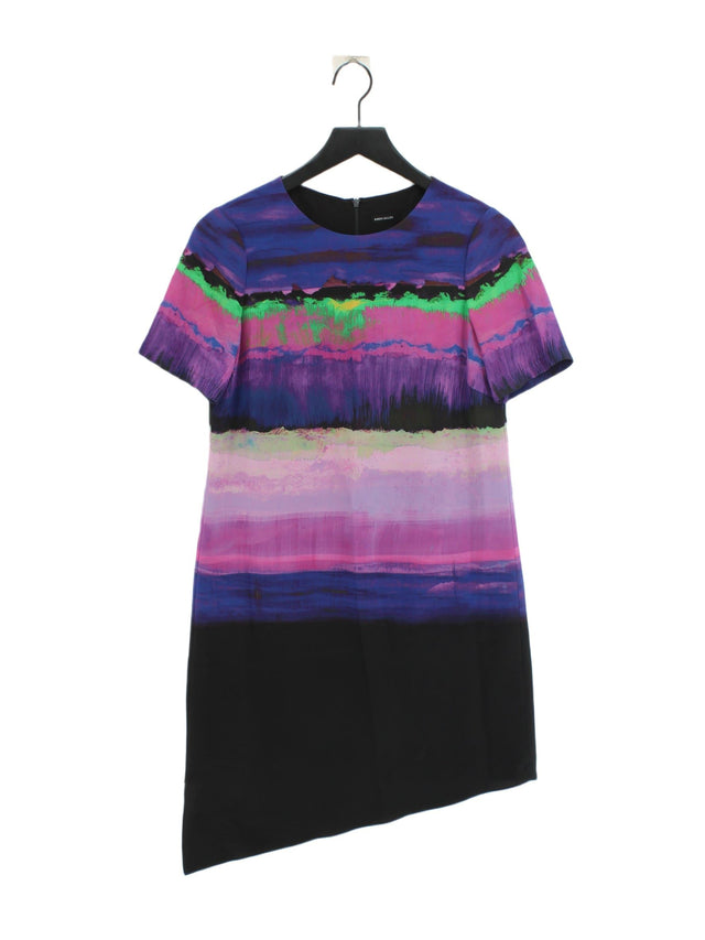 Karen Millen Women's Midi Dress UK 10 Multi Silk with Polyester