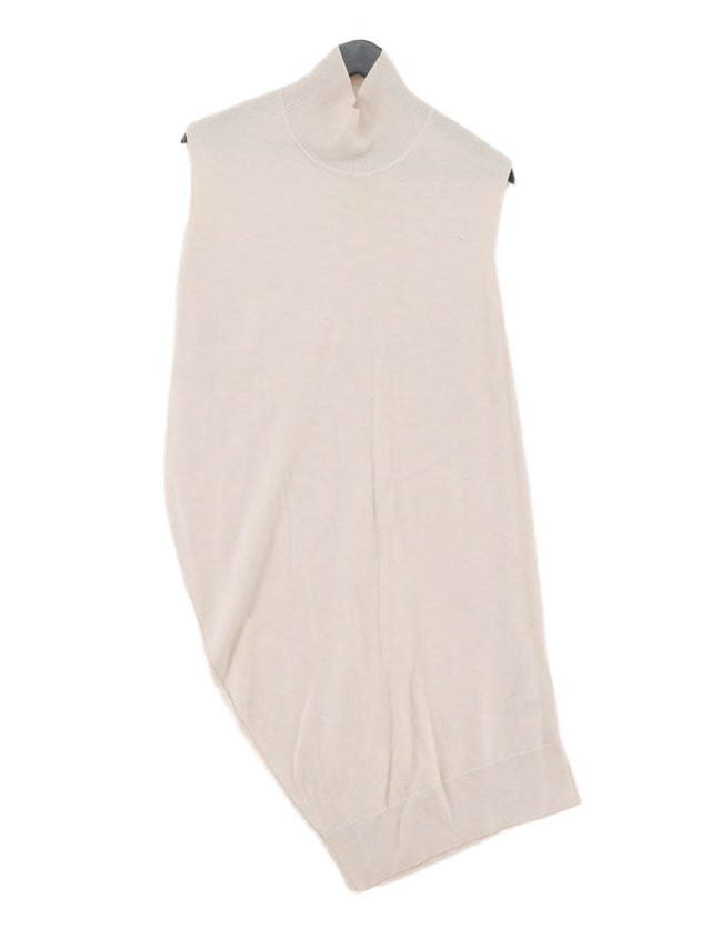 AllSaints Women's Midi Dress UK 10 Cream 100% Wool