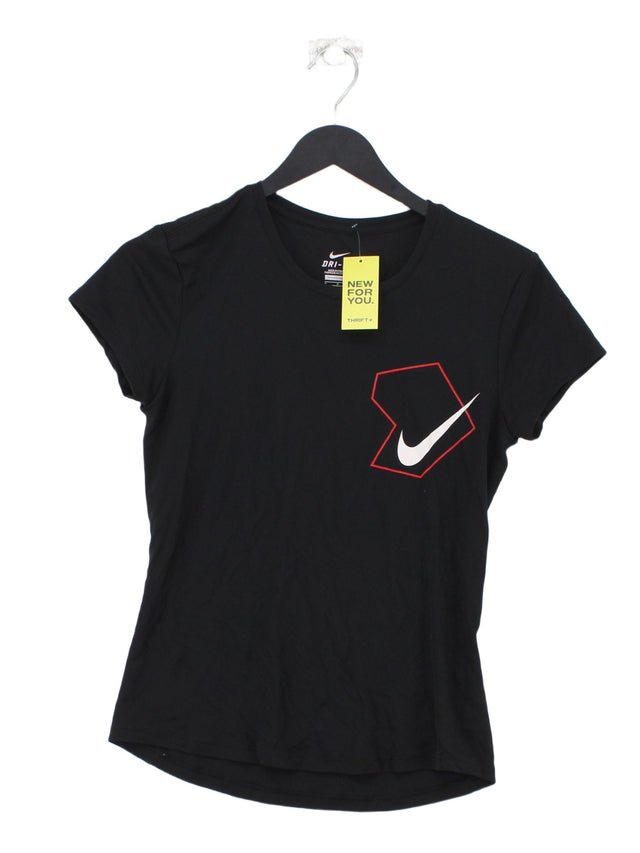 Nike Women's T-Shirt S Black 100% Polyester