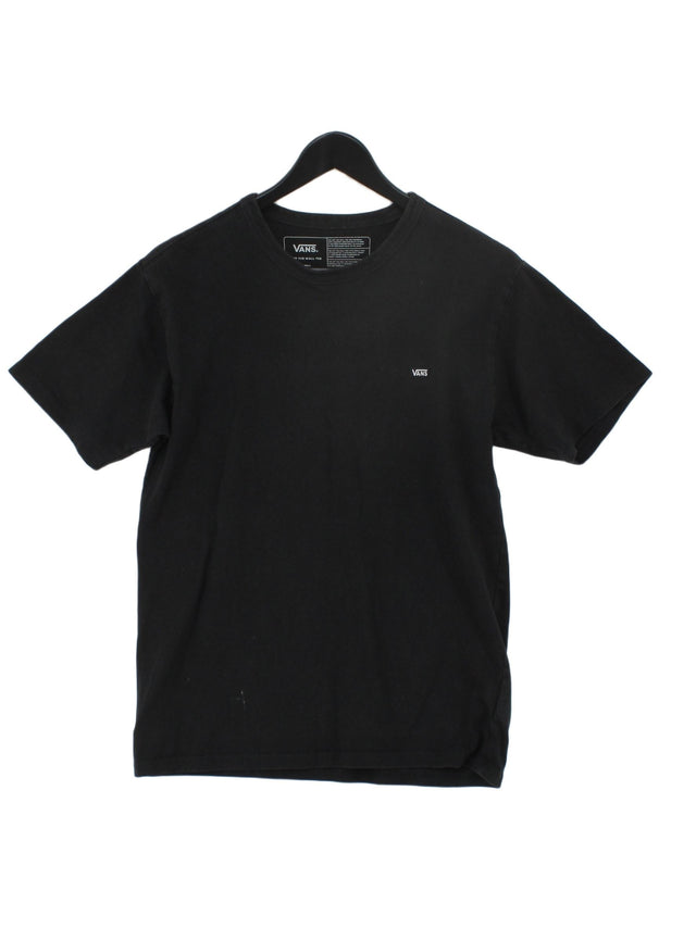 Vans Men's T-Shirt S Black 100% Cotton