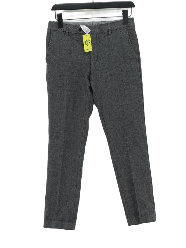 Next Men's Suit Trousers W 30 in; L 31 in Black 100% Wool