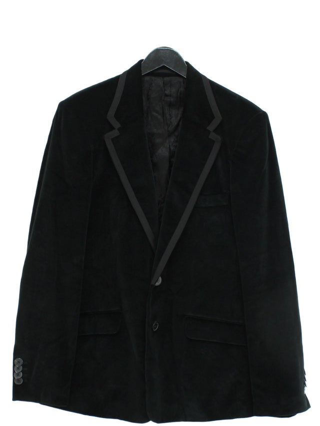 Jack Wills Women's Blazer L Black Cotton with Viscose