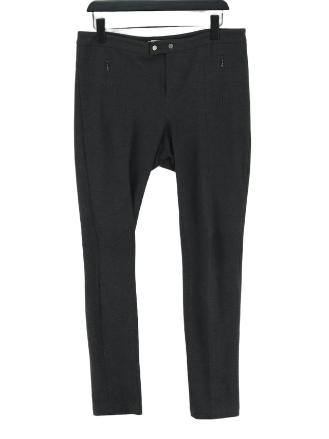 Vince Women's Suit Trousers UK 12 Grey Viscose with Nylon, Spandex