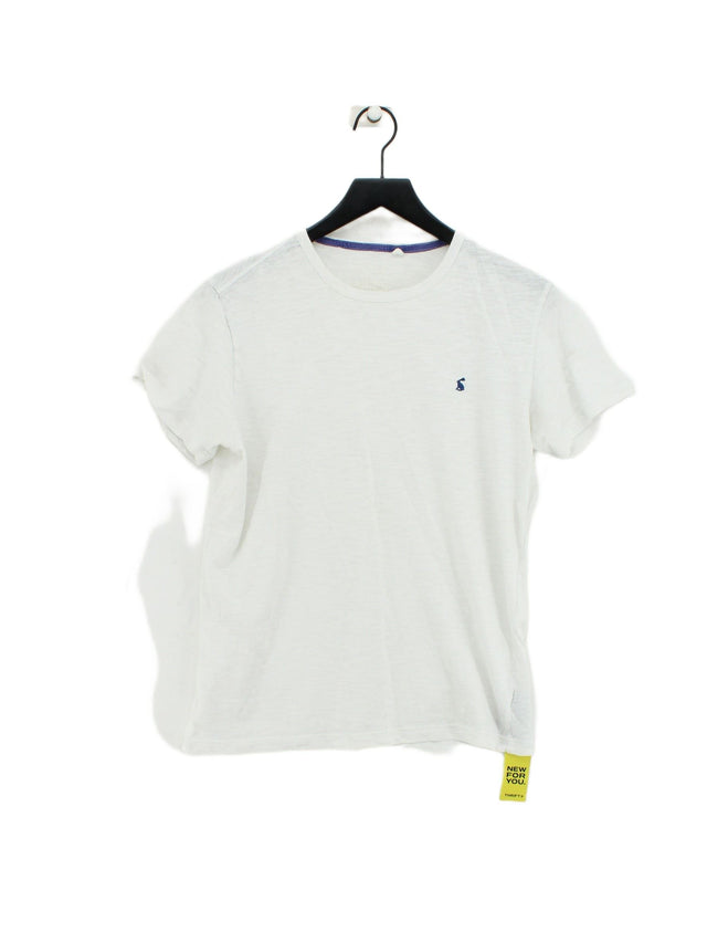 Joules Men's T-Shirt M White 100% Cotton