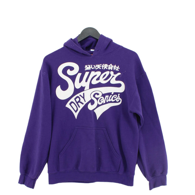 Superdry Women's Hoodie S Purple 100% Cotton