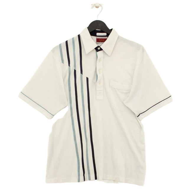 Farah Men's Polo M White Polyester with Cotton