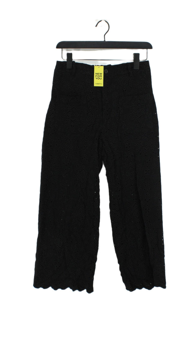 Zara Women's Trousers UK 10 Black 100% Other