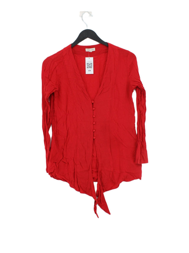 Silence + Noise Women's Blouse S Red Viscose with Rayon