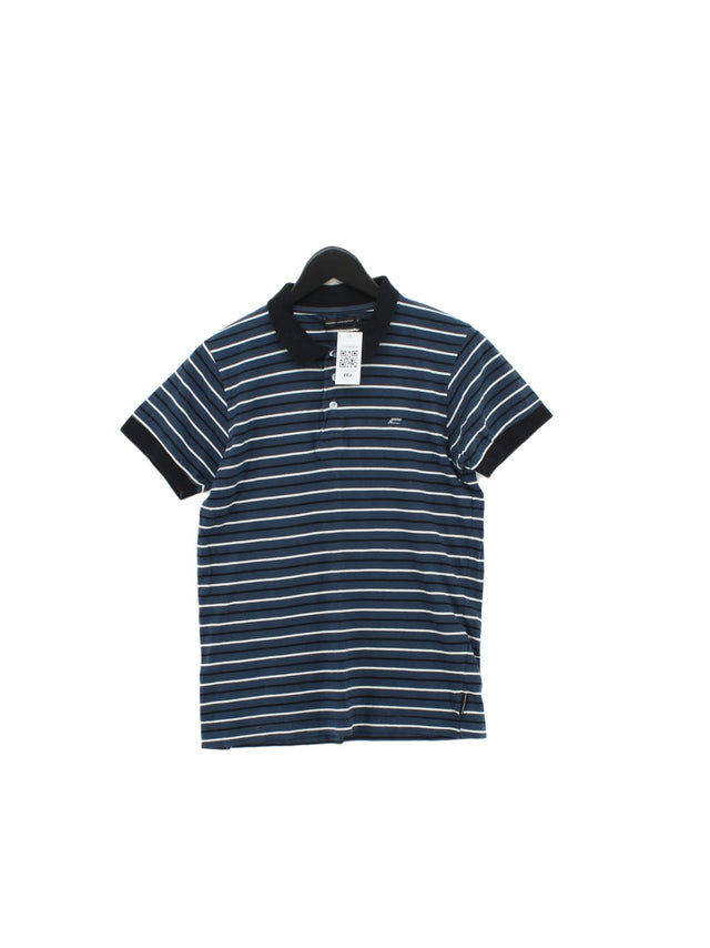 French Connection Men's Polo S Blue 100% Cotton