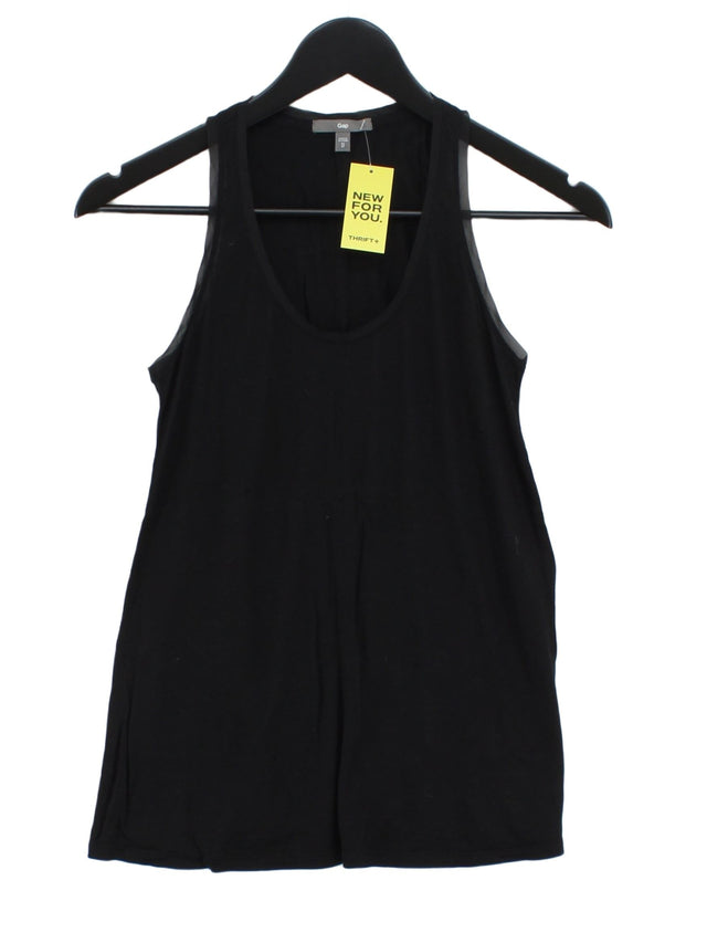 Gap Women's T-Shirt XS Black Rayon with Lyocell Modal, Viscose