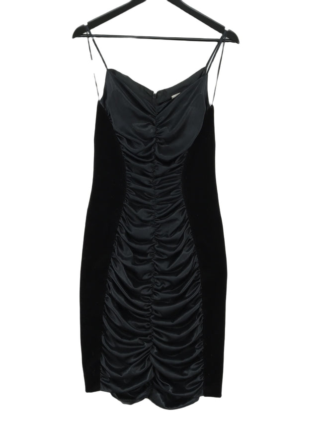 Frank Usher Women's Midi Dress UK 14 Black 100% Polyester
