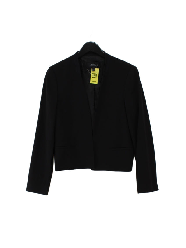 MNG Women's Blazer L Black Polyester with Elastane, Other, Viscose