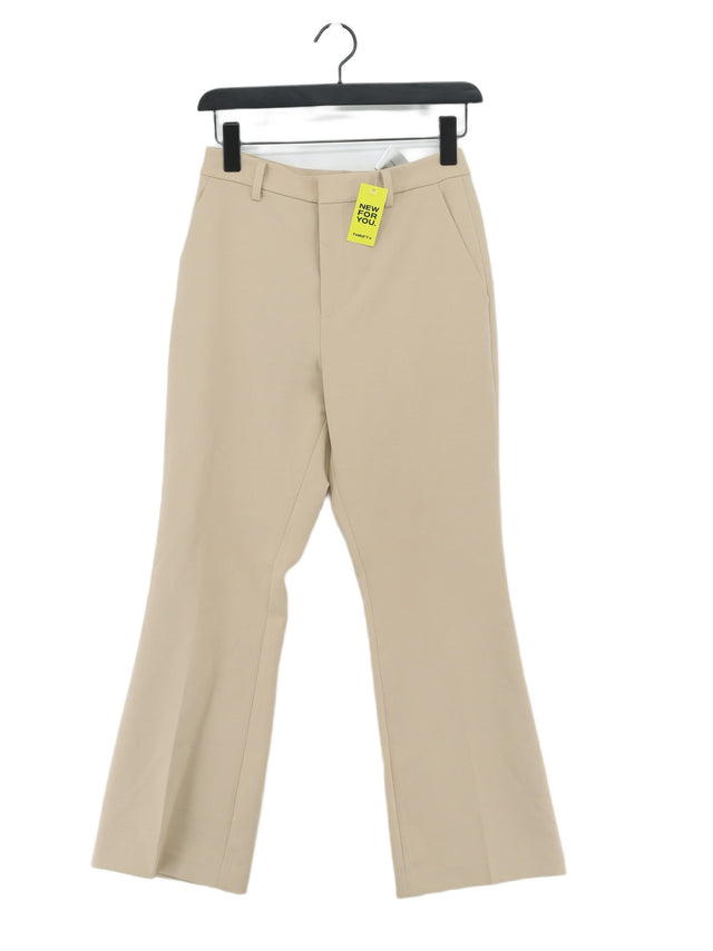 Uniqlo Women's Suit Trousers S Cream Polyester with Elastane, Viscose