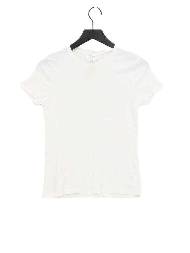 John Lewis Women's T-Shirt UK 10 White 100% Cotton