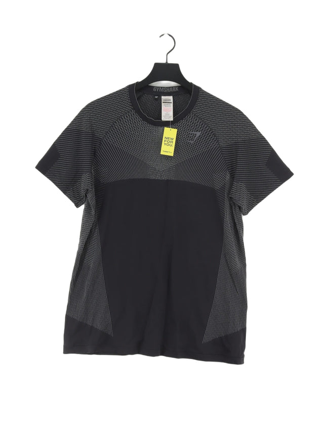 Gymshark Men's T-Shirt L Grey Nylon with Polyester