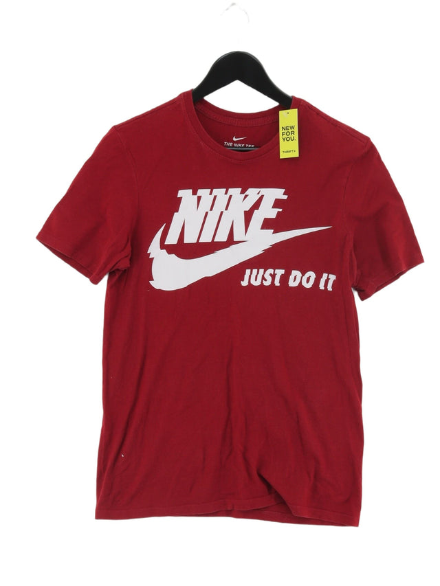 Nike Men's T-Shirt S Red 100% Cotton