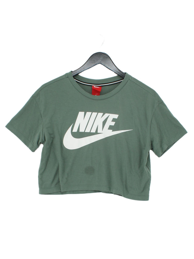 Nike Women's Top M Green Polyester with Lyocell Modal