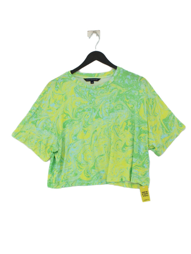 French Connection Women's T-Shirt XS Green 100% Viscose
