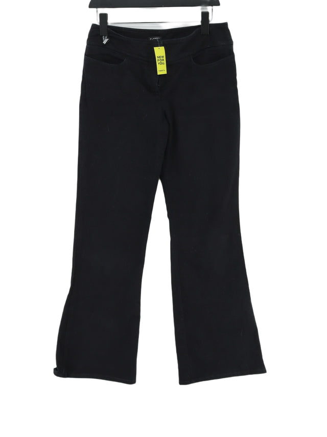 Planet Women's Suit Trousers UK 10 Black Cotton with Elastane