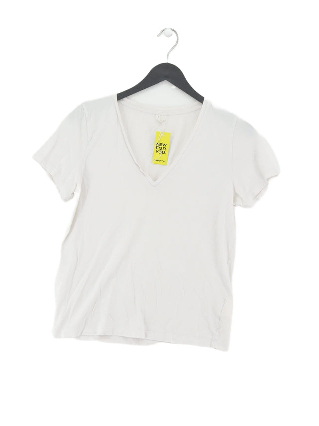Arket Women's T-Shirt S White 100% Cotton