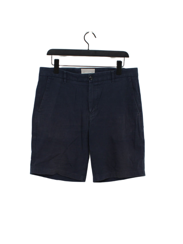 Everlane Men's Shorts W 33 in Blue Cotton with Elastane