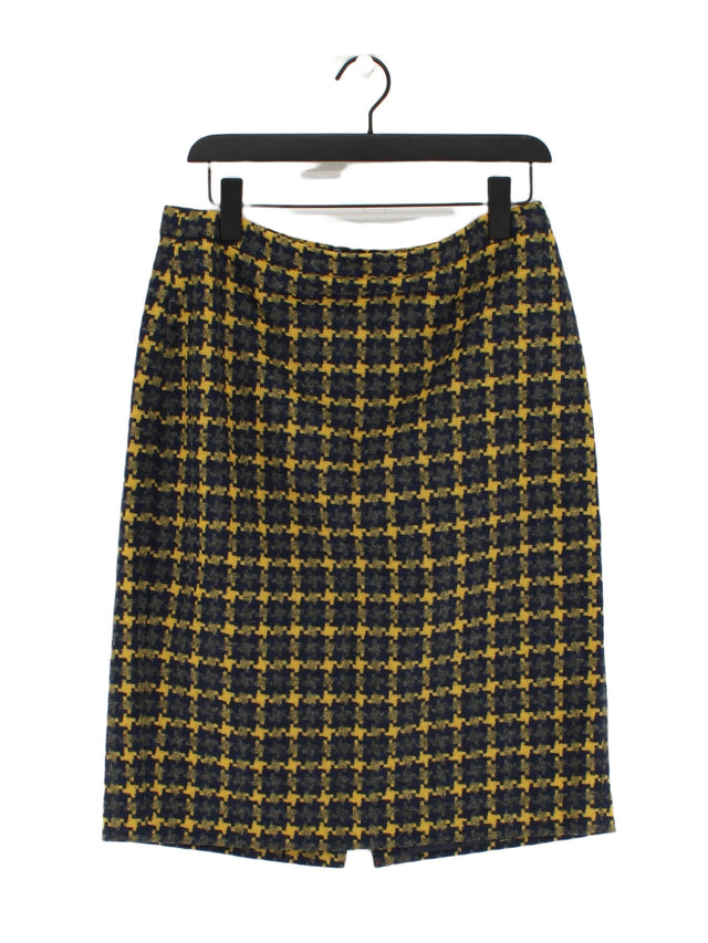 Pure Women's Midi Skirt UK 14 Multi 100% Wool