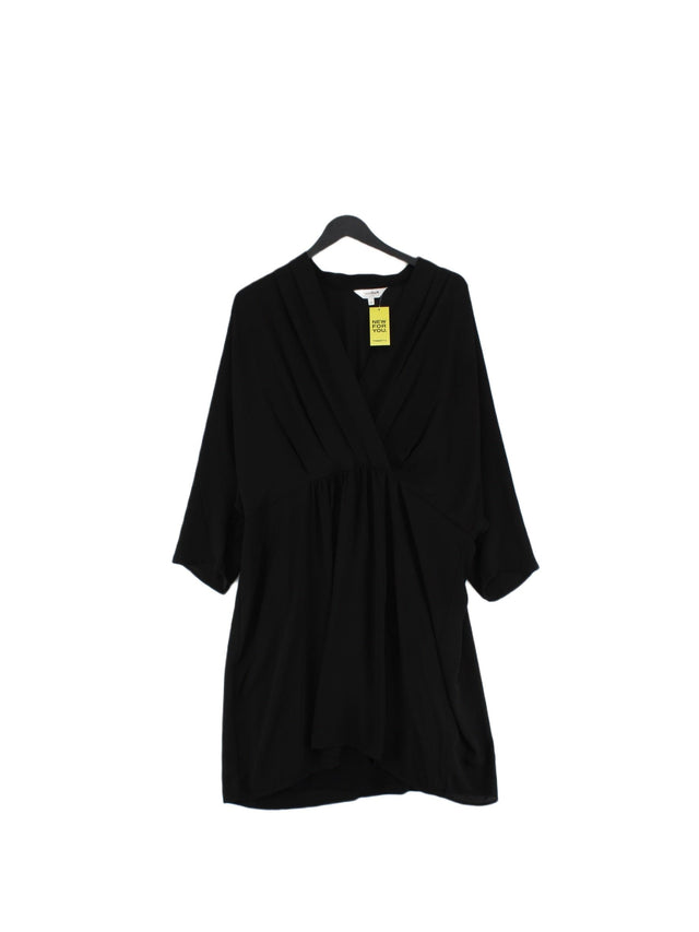 Studio 8 Women's Midi Dress UK 20 Black Polyester with Elastane, Viscose