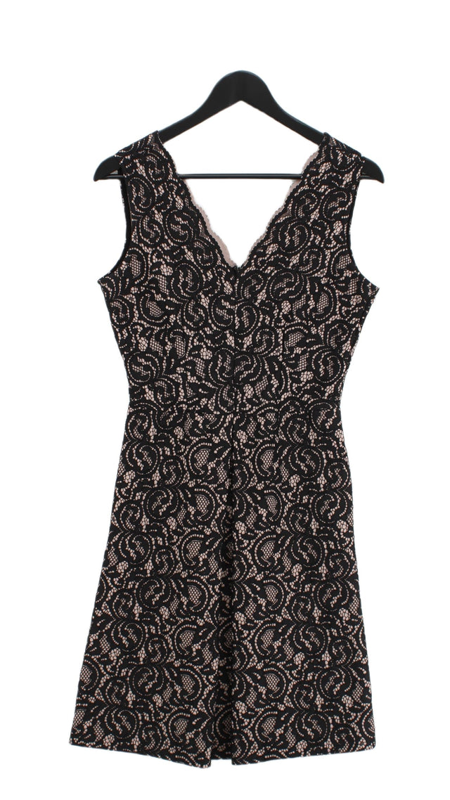 Warehouse Women's Midi Dress UK 10 Black Nylon with Viscose