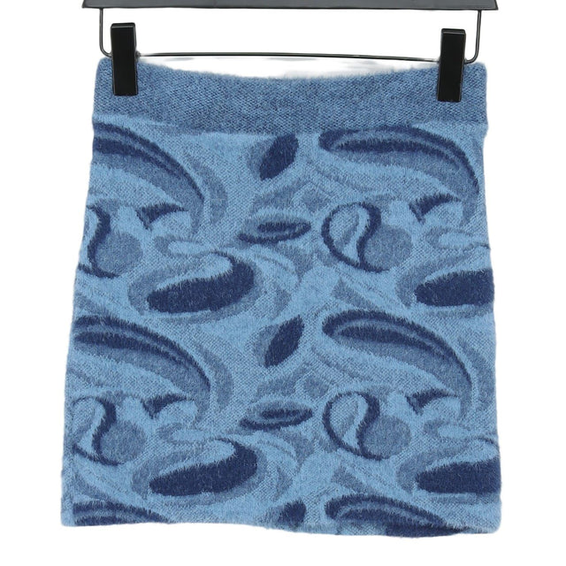 Zara Women's Midi Skirt S Blue Polyamide with Polyester, Viscose