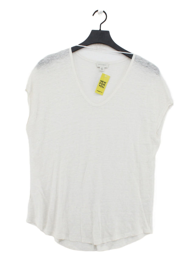 Witchery Women's T-Shirt M White 100% Linen