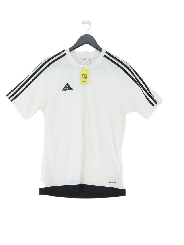 Adidas Men's T-Shirt M White 100% Polyester