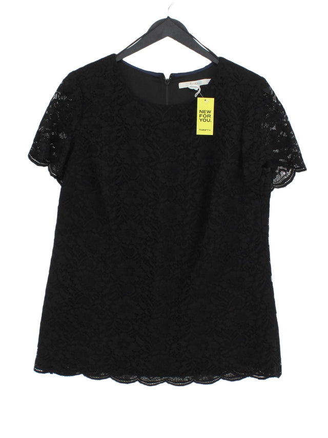 Boden Women's Top UK 12 Black Polyamide with Viscose