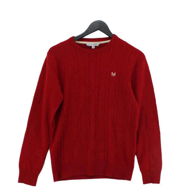 Crew Clothing Men's Jumper M Red Wool with Nylon