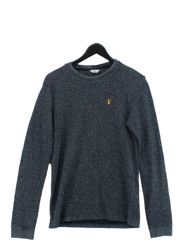 Next Men's Jumper M Blue Cotton with Polyester