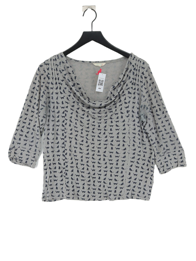 White Stuff Women's Top UK 14 Grey Viscose with Other