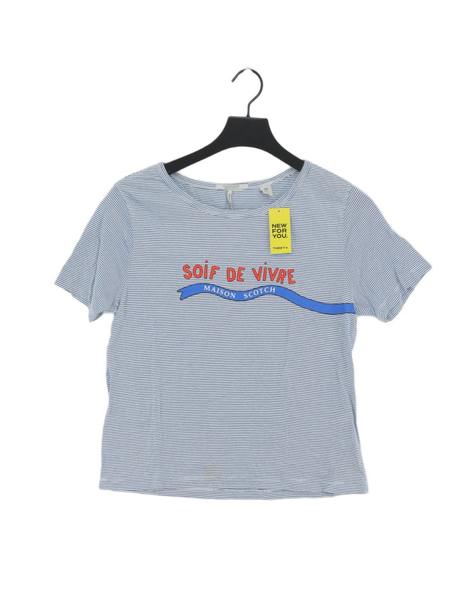 Scotch & Soda Women's T-Shirt XS Blue 100% Cotton