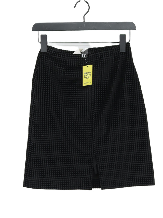 Versace Women's Midi Skirt UK 12 Black 100% Cotton