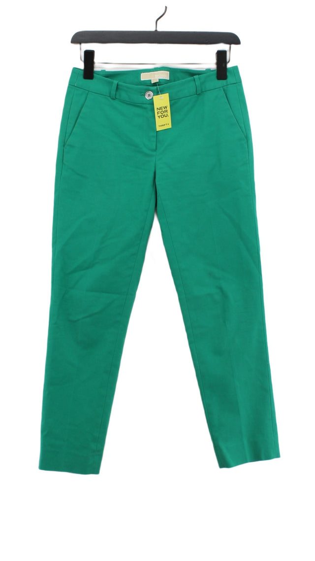 Michael Kors Women's Suit Trousers UK 4 Green Cotton with Elastane