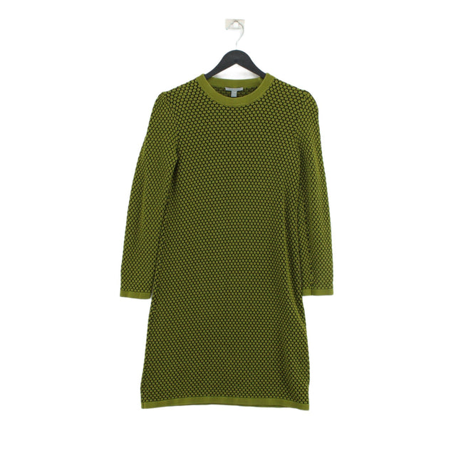 COS Women's Midi Dress S Green 100% Cotton