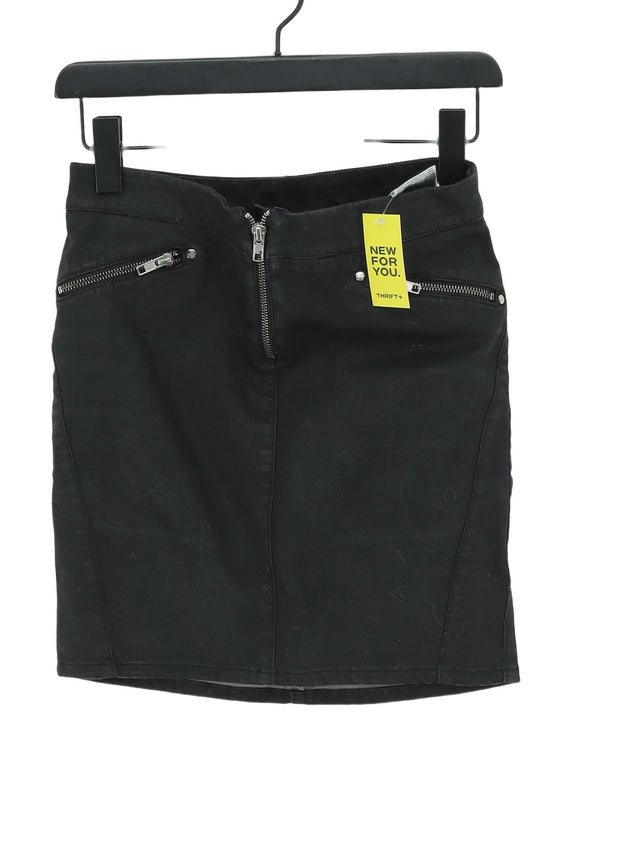 Diesel Women's Mini Skirt W 28 in Black Cotton with Elastane