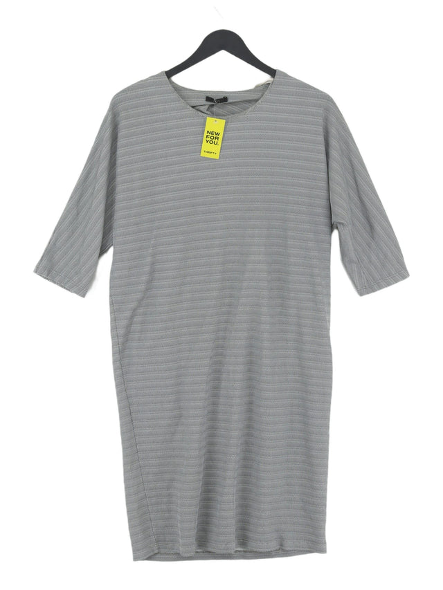 COS Women's Midi Dress S Grey Polyester with Polyamide