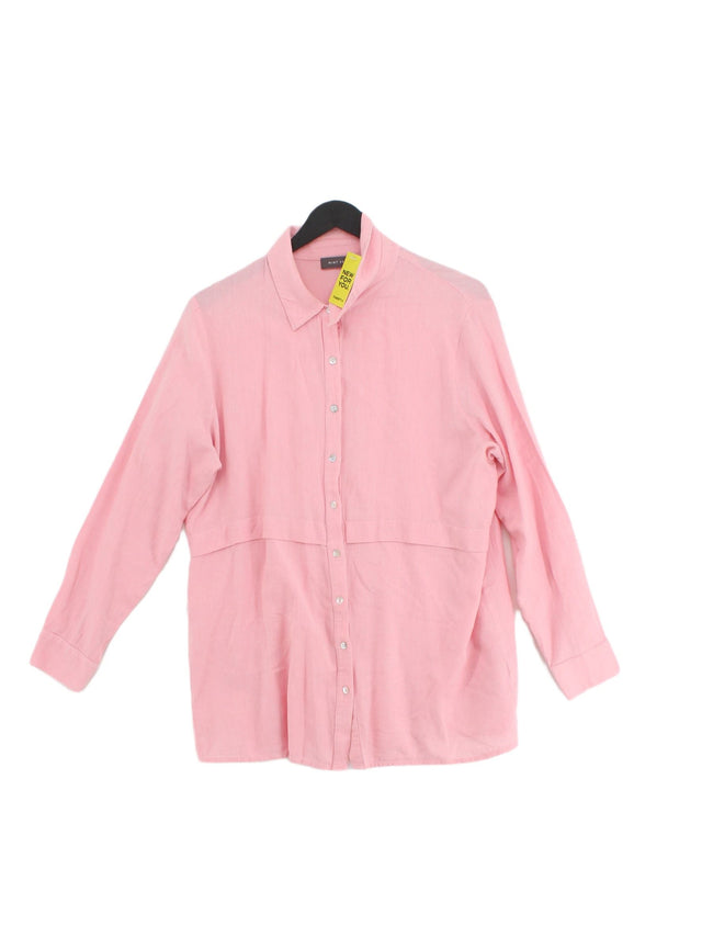 Mint Velvet Women's Shirt UK 14 Pink 100% Cotton