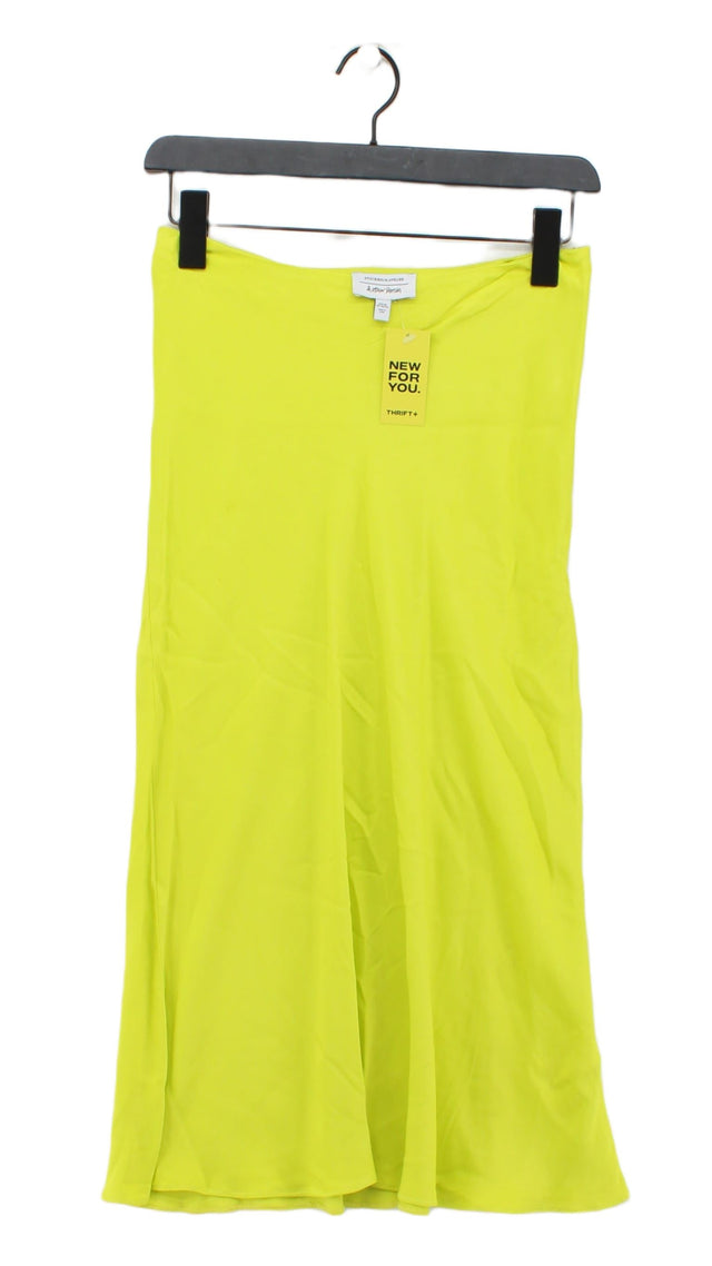 & Other Stories Women's Midi Skirt UK 10 Yellow 100% Viscose