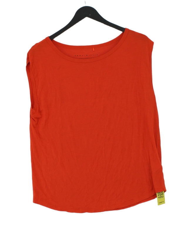 Next Women's T-Shirt UK 10 Orange Lyocell Modal with Elastane