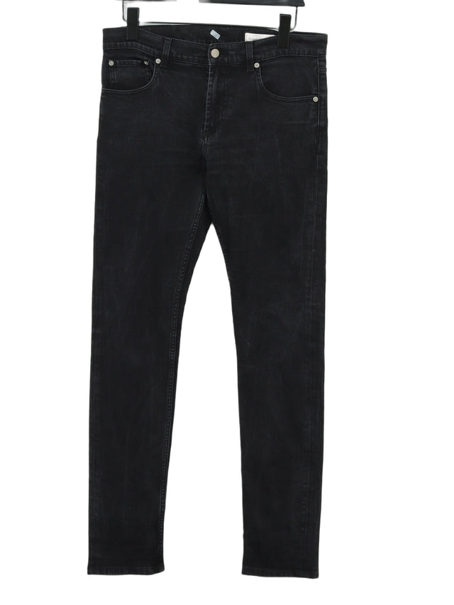 Alexander McQueen Men's Jeans W 34 in Black Cotton with Elastane