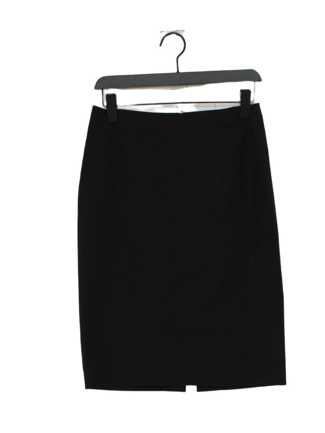 Banana Republic Women's Midi Skirt UK 10 Black 100% Polyester